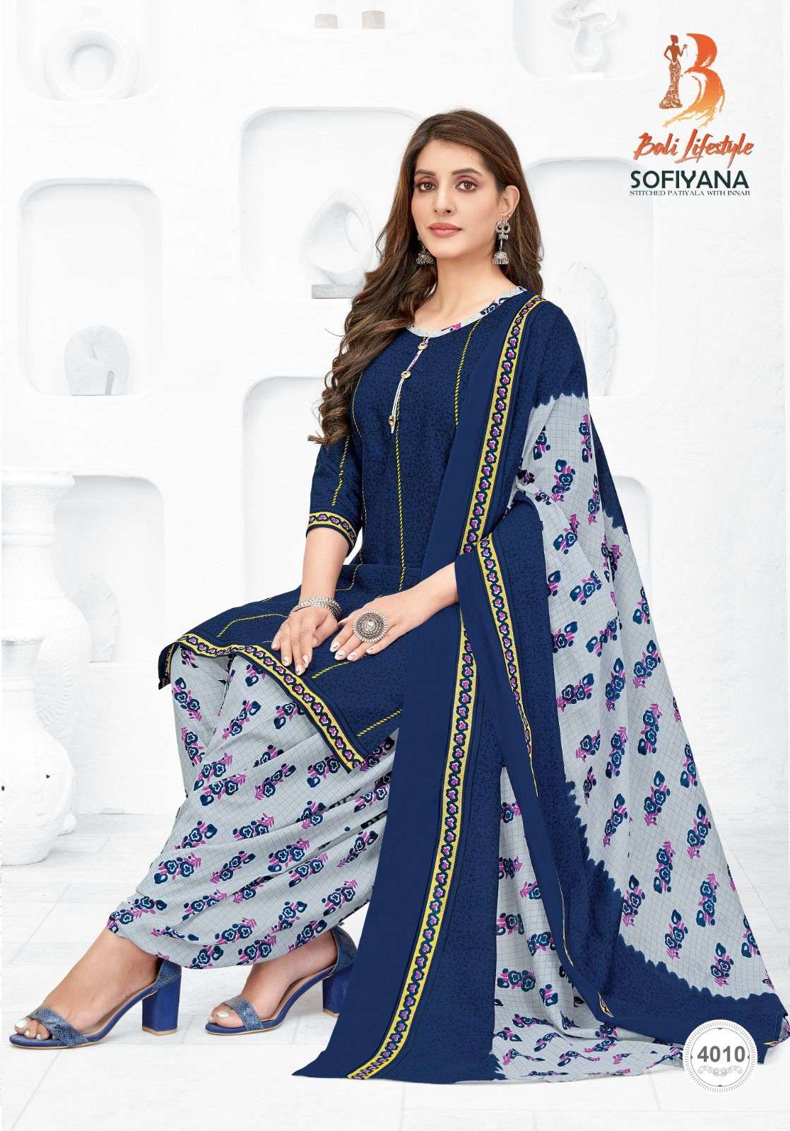 Sofiyana Vol-4 By Bali Lifestyle 4001 To 4012 Series Beautiful Festive Suits Colorful Stylish Fancy Casual Wear & Ethnic Wear Pure Cotton With Embroidered Dresses At Wholesale Price
