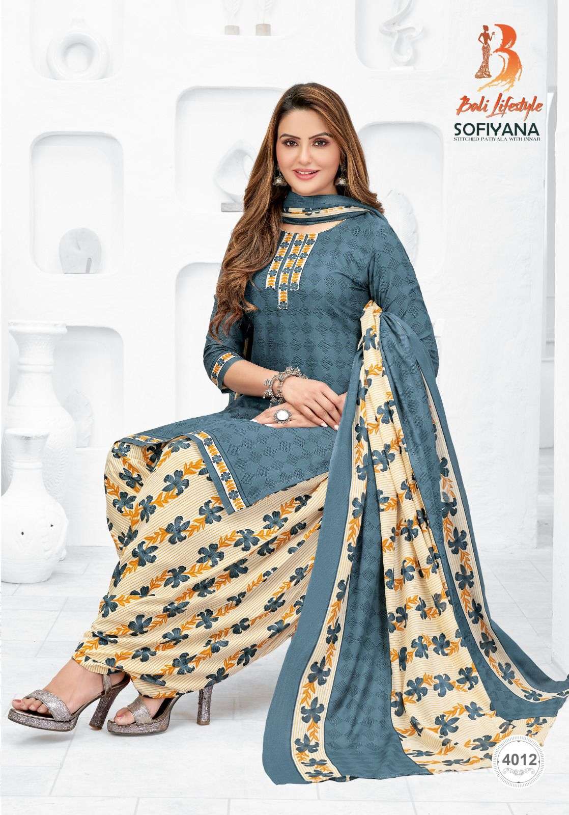 Sofiyana Vol-4 By Bali Lifestyle 4001 To 4012 Series Beautiful Festive Suits Colorful Stylish Fancy Casual Wear & Ethnic Wear Pure Cotton With Embroidered Dresses At Wholesale Price