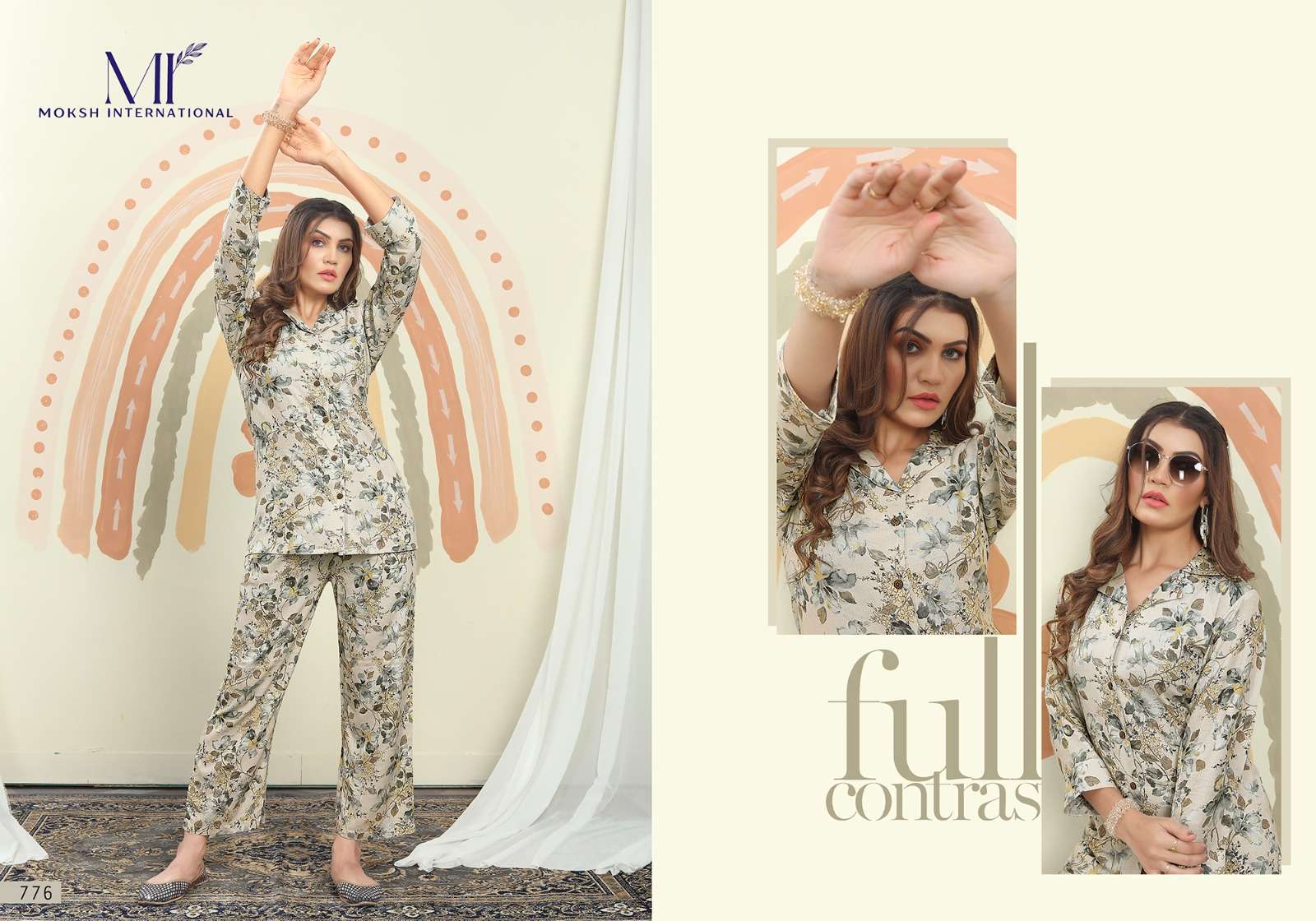 Co-Ord Vol-2 By Moksh International 776 To 781 Series Designer Stylish Fancy Colorful Beautiful Party Wear & Ethnic Wear Collection Rayon Print Co-Ord At Wholesale Price