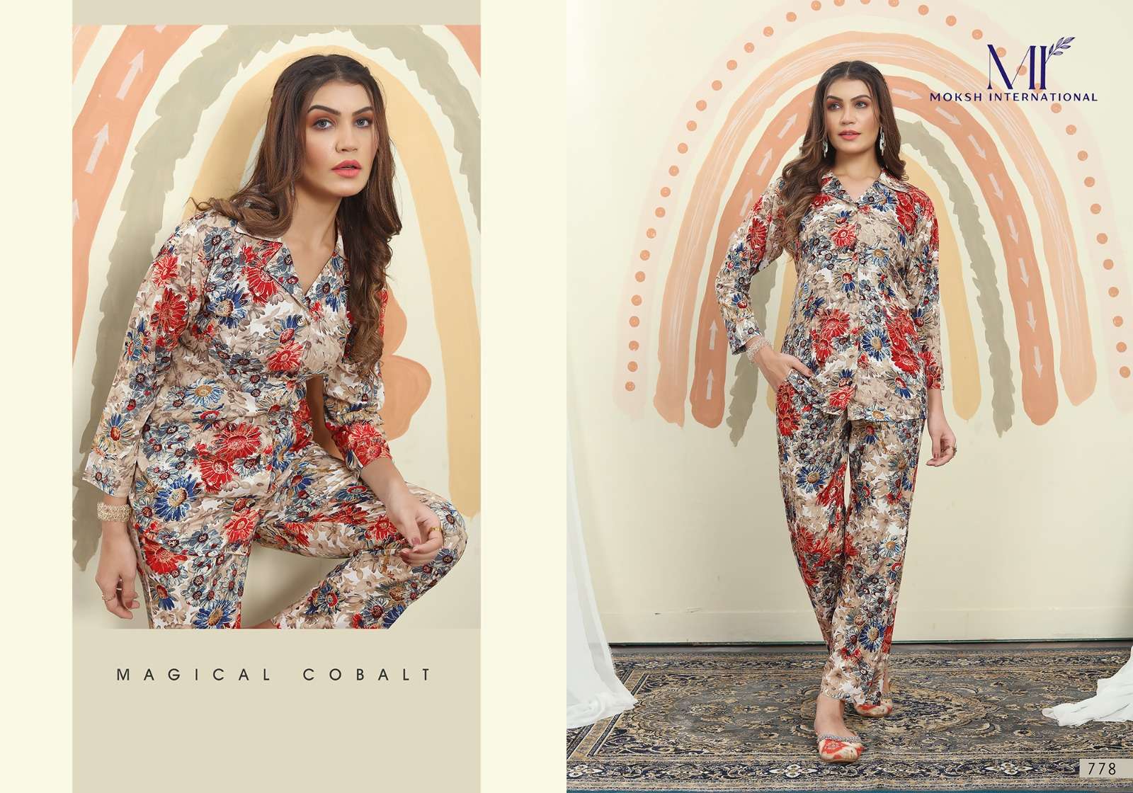 Co-Ord Vol-2 By Moksh International 776 To 781 Series Designer Stylish Fancy Colorful Beautiful Party Wear & Ethnic Wear Collection Rayon Print Co-Ord At Wholesale Price