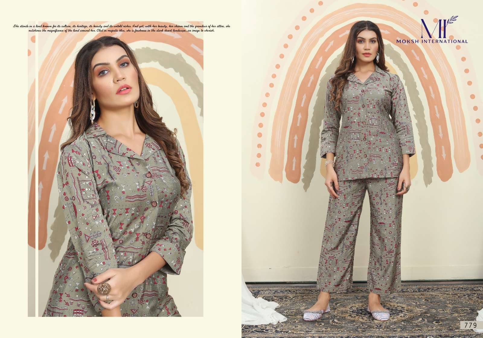 Co-Ord Vol-2 By Moksh International 776 To 781 Series Designer Stylish Fancy Colorful Beautiful Party Wear & Ethnic Wear Collection Rayon Print Co-Ord At Wholesale Price