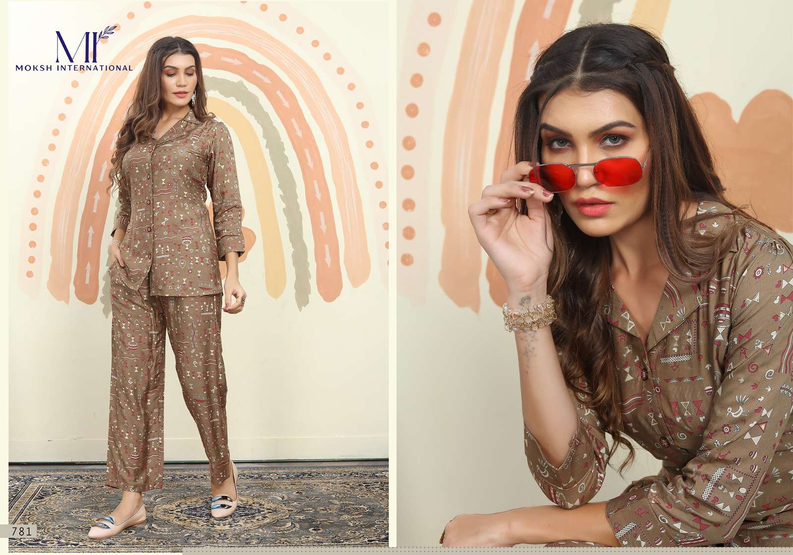 Co-Ord Vol-2 By Moksh International 776 To 781 Series Designer Stylish Fancy Colorful Beautiful Party Wear & Ethnic Wear Collection Rayon Print Co-Ord At Wholesale Price