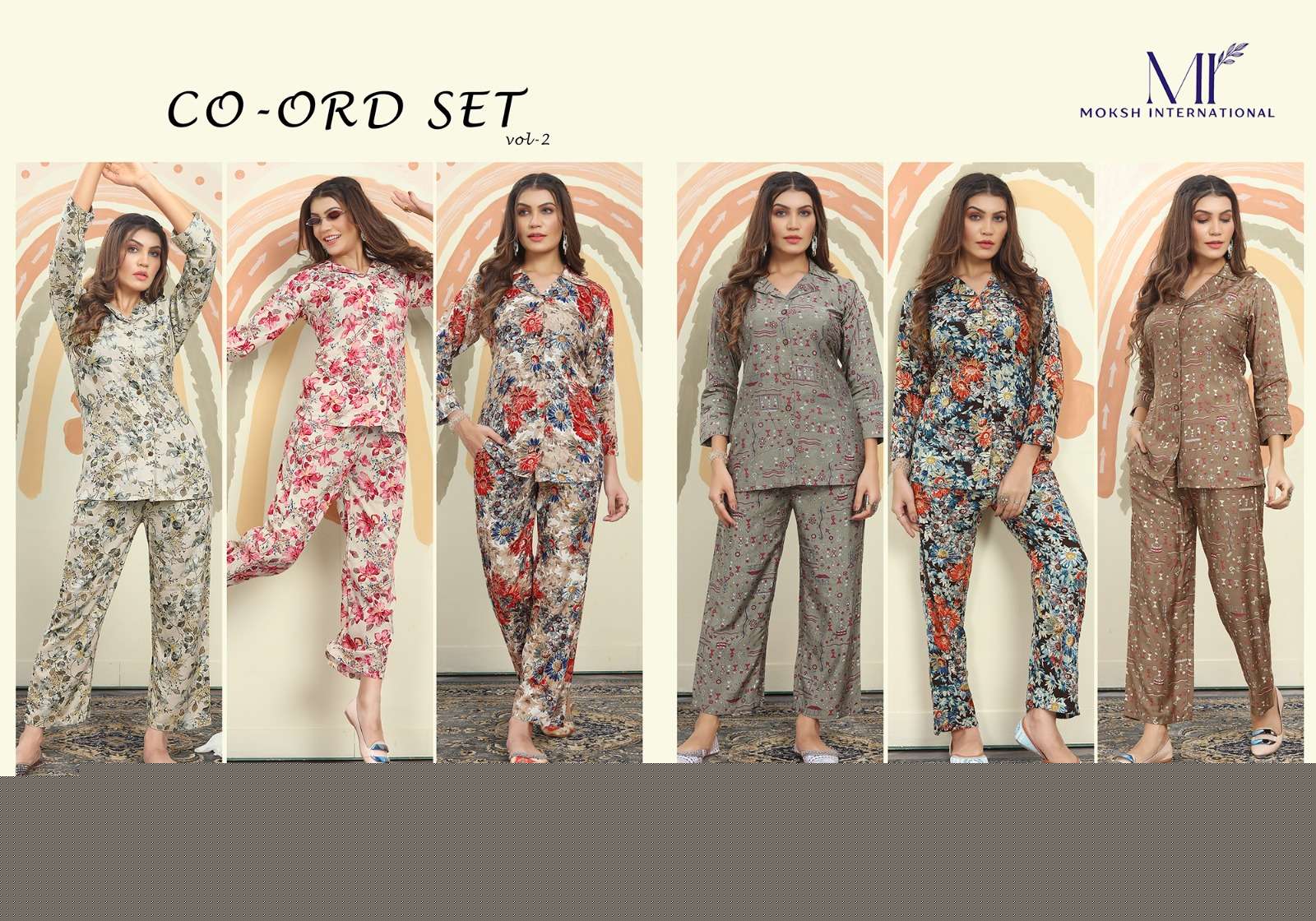 Co-Ord Vol-2 By Moksh International 776 To 781 Series Designer Stylish Fancy Colorful Beautiful Party Wear & Ethnic Wear Collection Rayon Print Co-Ord At Wholesale Price