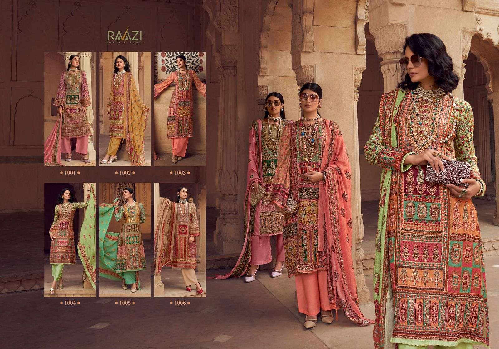 Falak By Rama Fashion 1001 To 1006 Series Beautiful Festive Suits Colorful Stylish Fancy Casual Wear & Ethnic Wear Premium Bemberg Muslin Dresses At Wholesale Price
