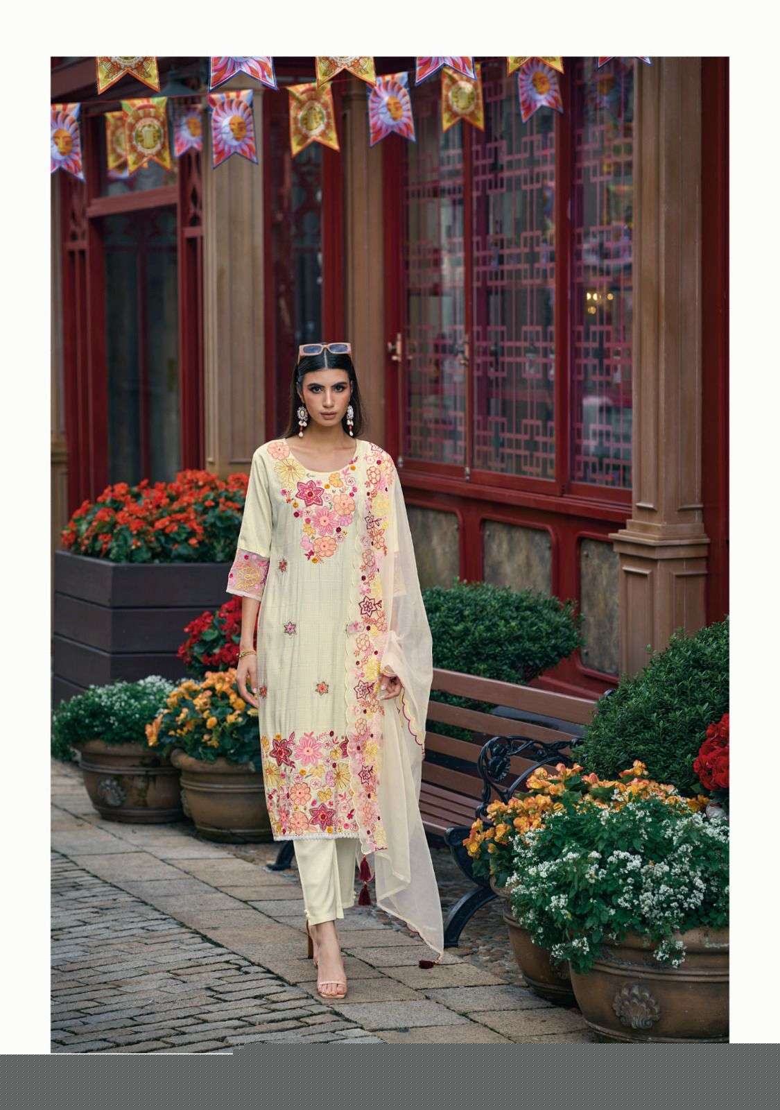 Fleur Vol-4 By Kailee 41211 To 41216 Series Beautiful Festive Suits Colorful Stylish Fancy Casual Wear & Ethnic Wear Pure Viscose Organza Dresses At Wholesale Price