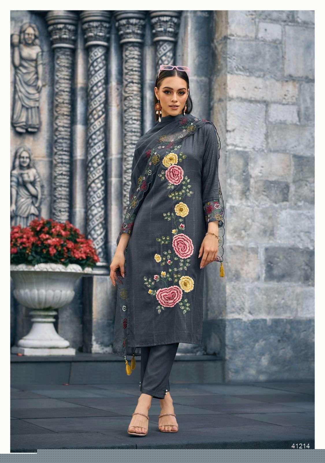 Fleur Vol-4 By Kailee 41211 To 41216 Series Beautiful Festive Suits Colorful Stylish Fancy Casual Wear & Ethnic Wear Pure Viscose Organza Dresses At Wholesale Price