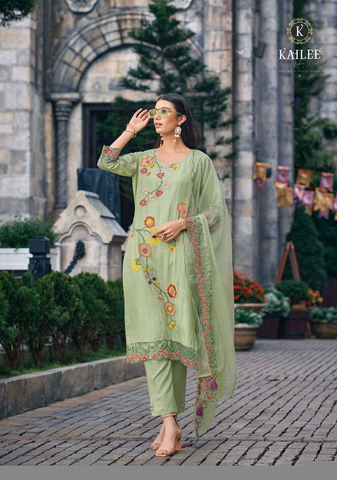 Fleur Vol-4 By Kailee 41211 To 41216 Series Beautiful Festive Suits Colorful Stylish Fancy Casual Wear & Ethnic Wear Pure Viscose Organza Dresses At Wholesale Price