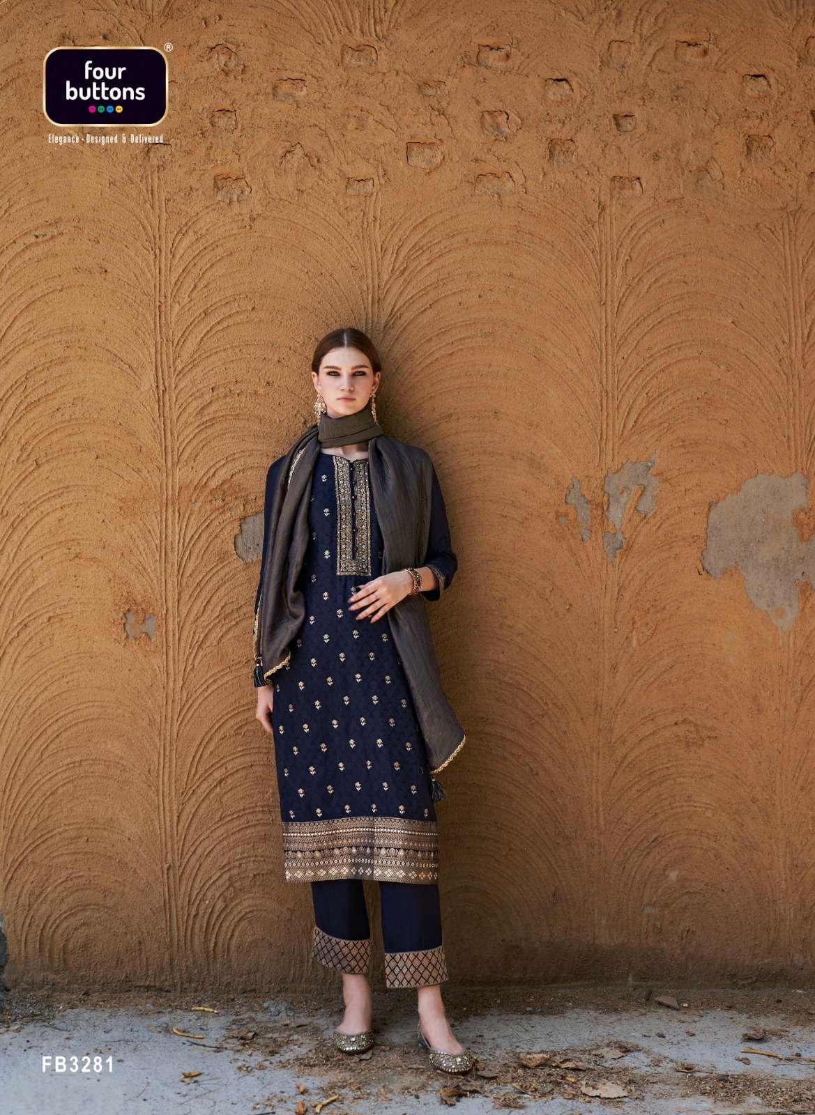 Afreen By Four Buttons 3281 To 3286 Series Beautiful Festive Suits Colorful Stylish Fancy Casual Wear & Ethnic Wear Pure Dola Silk Dresses At Wholesale Price