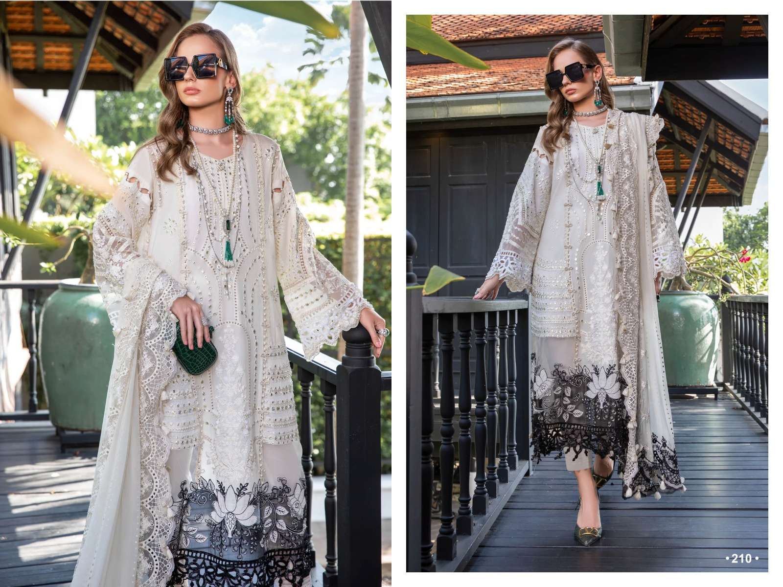 Maria.B. Vol-3 By Dinsaa Suits 208 To 210 Series Beautiful Pakistani Suits Colorful Stylish Fancy Casual Wear & Ethnic Wear Pure Cotton Embroidered Dresses At Wholesale Price