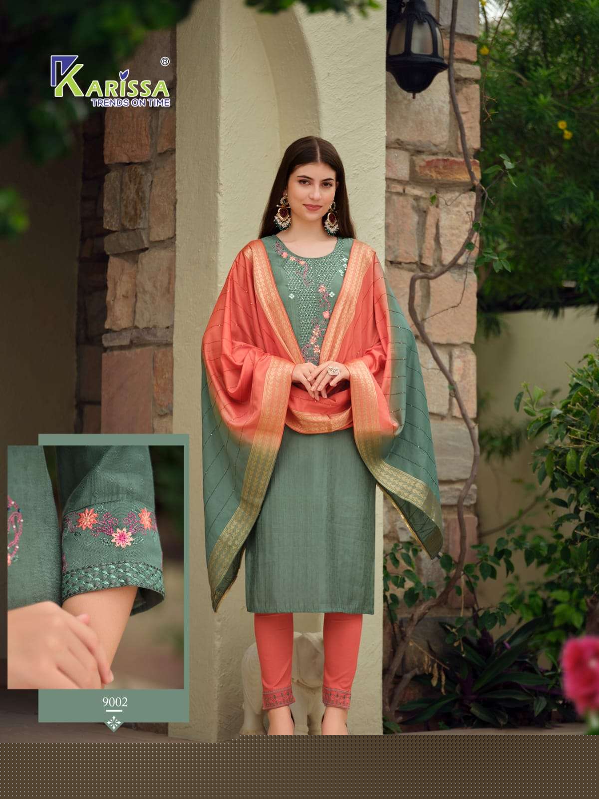 Nora By Karissa 9001 To 9006 Series Beautiful Sharara Suits Colorful Stylish Fancy Casual Wear & Ethnic Wear Viscose Silk Dresses At Wholesale Price