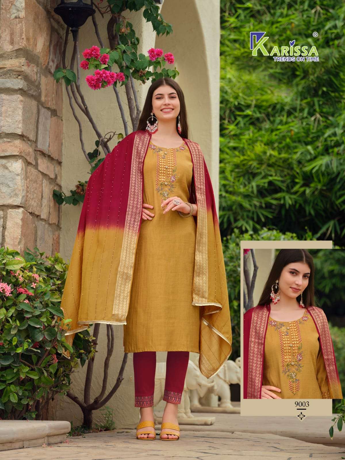 Nora By Karissa 9001 To 9006 Series Beautiful Sharara Suits Colorful Stylish Fancy Casual Wear & Ethnic Wear Viscose Silk Dresses At Wholesale Price