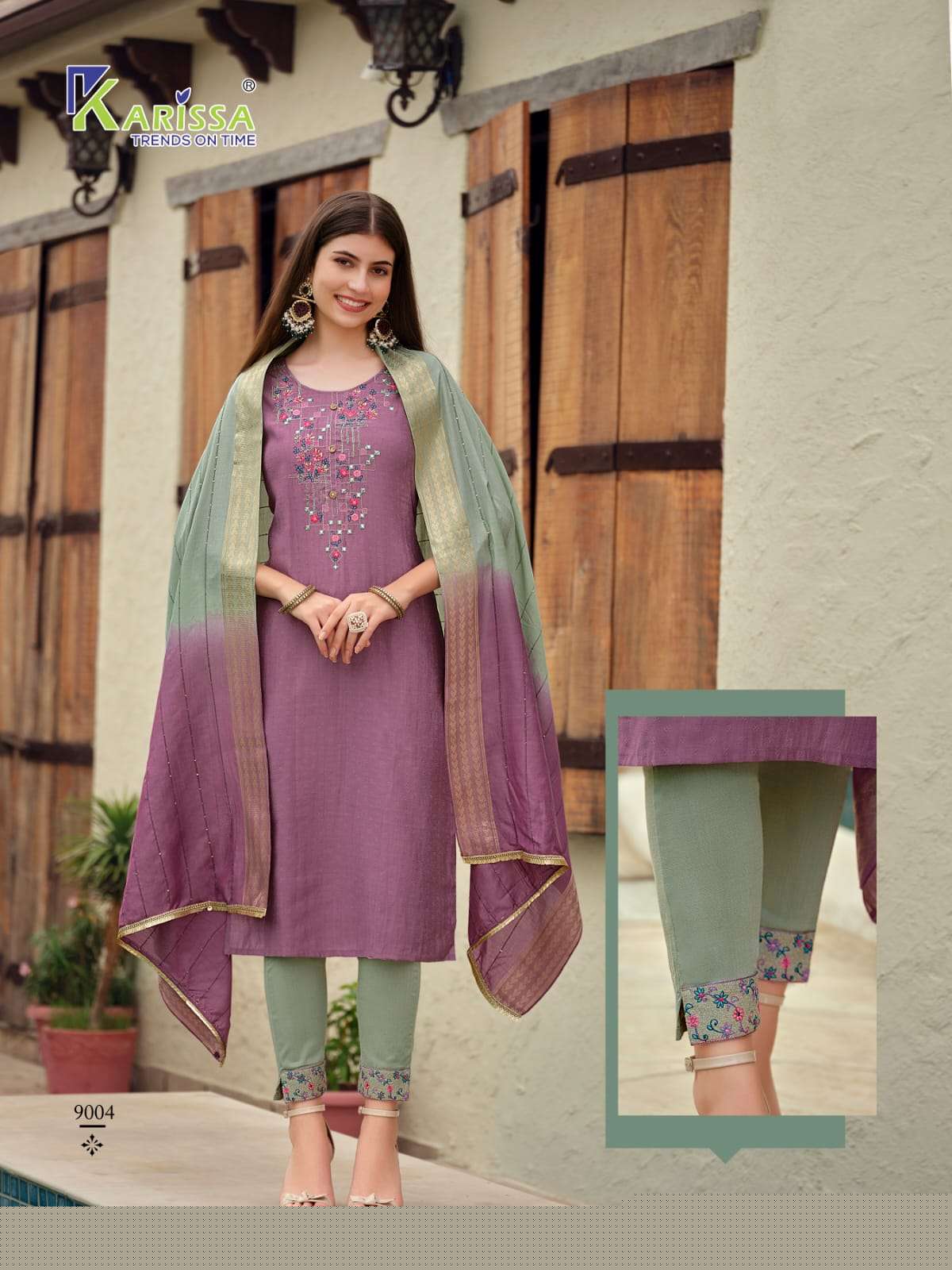 Nora By Karissa 9001 To 9006 Series Beautiful Sharara Suits Colorful Stylish Fancy Casual Wear & Ethnic Wear Viscose Silk Dresses At Wholesale Price