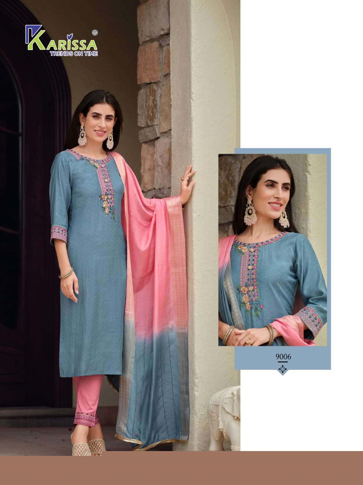 Nora By Karissa 9001 To 9006 Series Beautiful Sharara Suits Colorful Stylish Fancy Casual Wear & Ethnic Wear Viscose Silk Dresses At Wholesale Price