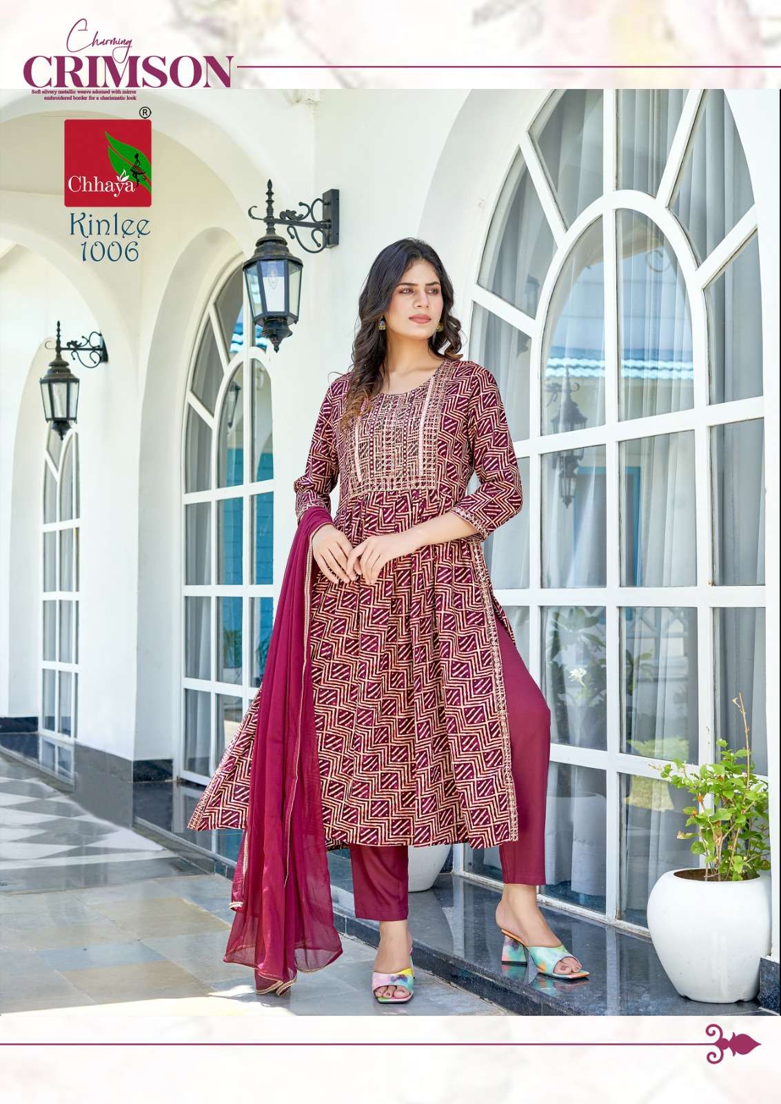 Kinlee By Chhaya 1001 To 1006 Series Beautiful Festive Collection Suits Stylish Fancy Colorful Casual Wear & Ethnic Wear Rayon Print Dresses At Wholesale Price