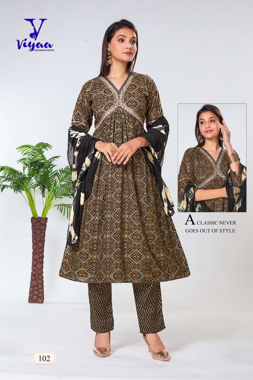 Rangmanch Vol-1By Viyaa Designer 101 To 106 Series Beautiful Suits Colorful Stylish Fancy Casual Wear & Ethnic Wear Pure Rayon Print Dresses At Wholesale Price