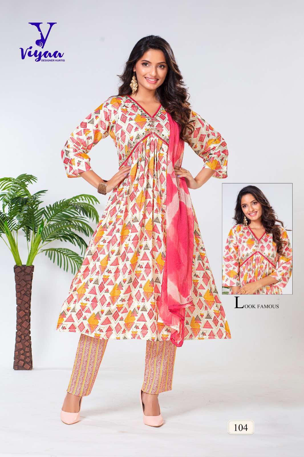 Rangmanch Vol-1By Viyaa Designer 101 To 106 Series Beautiful Suits Colorful Stylish Fancy Casual Wear & Ethnic Wear Pure Rayon Print Dresses At Wholesale Price
