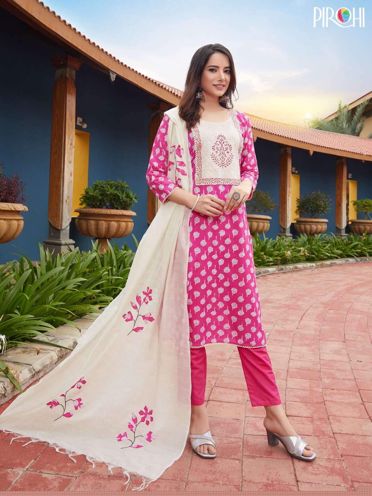Cotton Rani By Pirohi 1001 To 1004 Series Beautiful Suits Colorful Stylish Fancy Casual Wear & Ethnic Wear Cotton Embroidery Dresses At Wholesale Price
