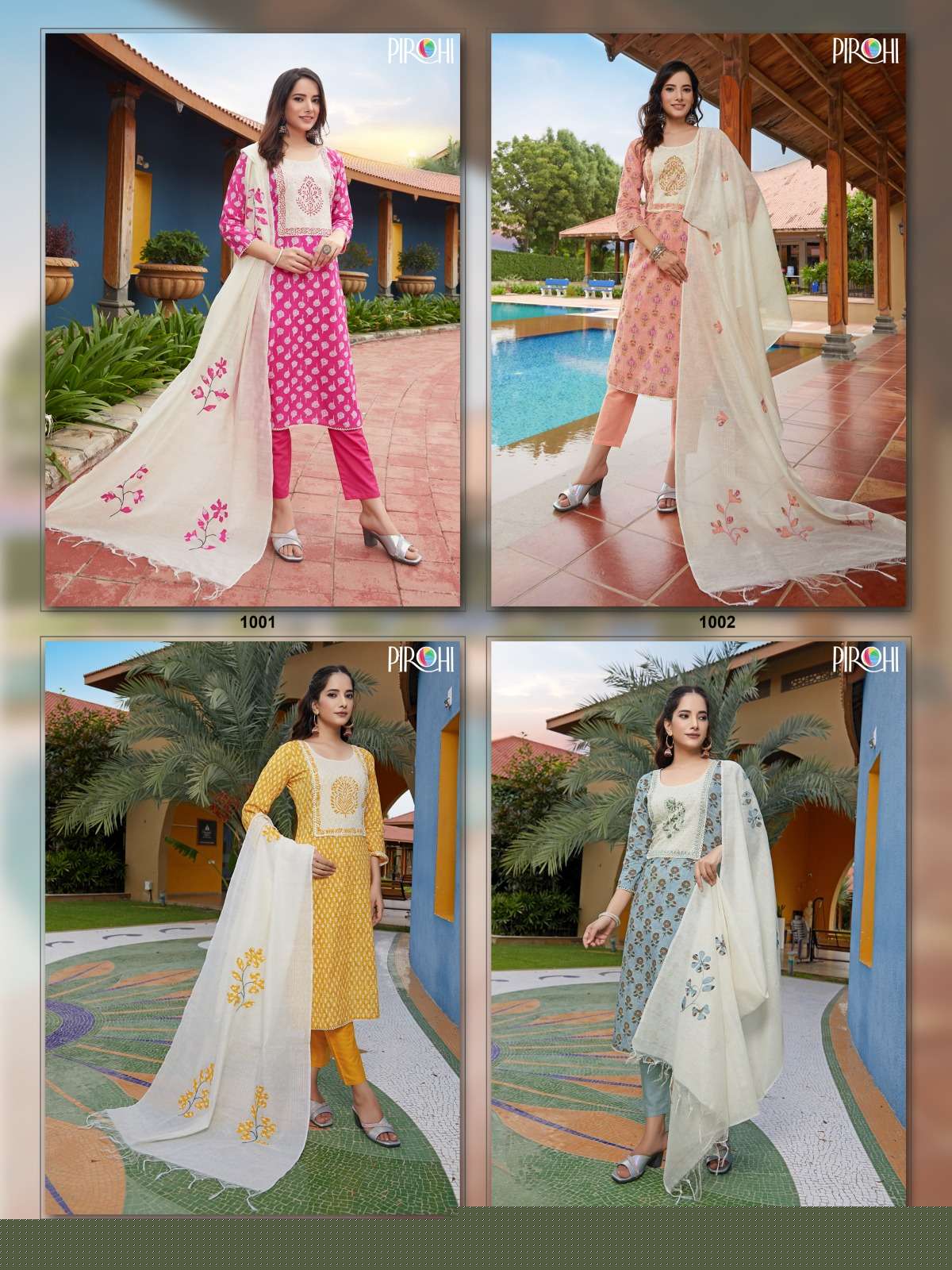 Cotton Rani By Pirohi 1001 To 1004 Series Beautiful Suits Colorful Stylish Fancy Casual Wear & Ethnic Wear Cotton Embroidery Dresses At Wholesale Price