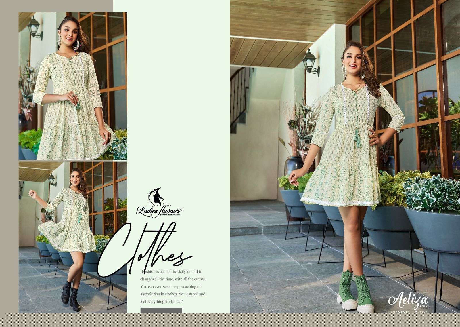 Aeliza Vol-2 By Ladies Flavour 2001 To 2004 Series Beautiful Stylish Fancy Colorful Casual Wear & Ethnic Wear Pure Cotton Print Tops At Wholesale Price