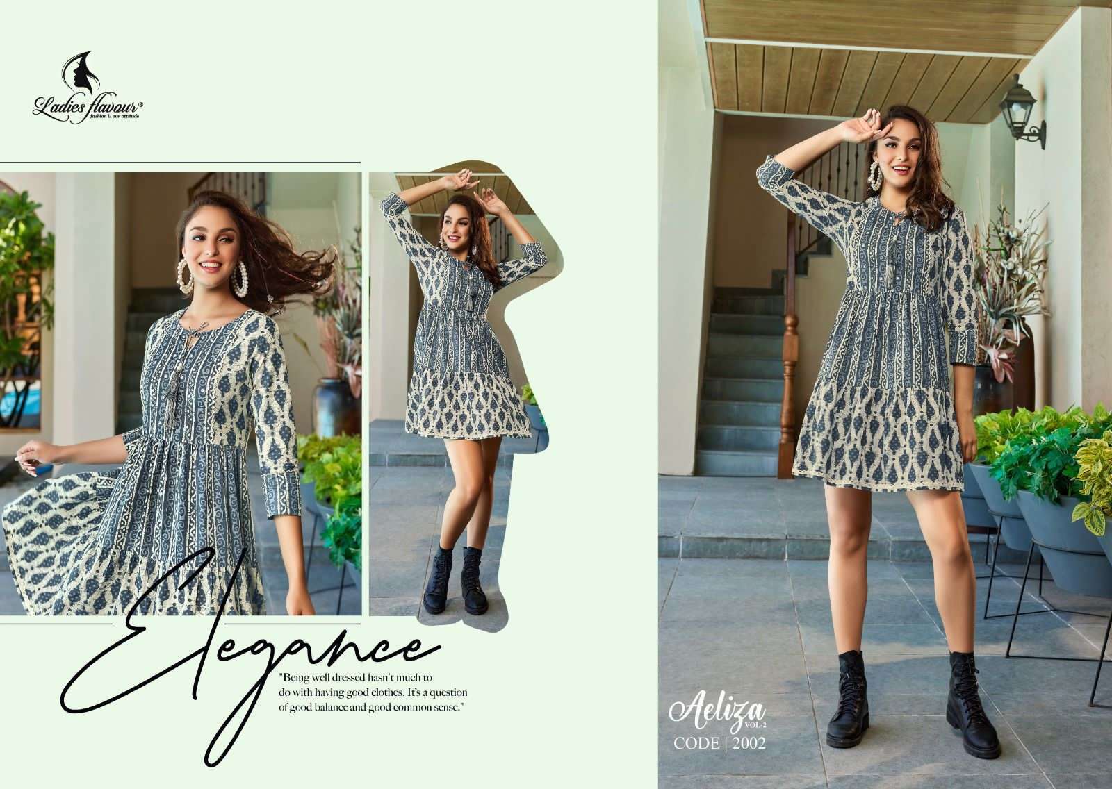 Aeliza Vol-2 By Ladies Flavour 2001 To 2004 Series Beautiful Stylish Fancy Colorful Casual Wear & Ethnic Wear Pure Cotton Print Tops At Wholesale Price