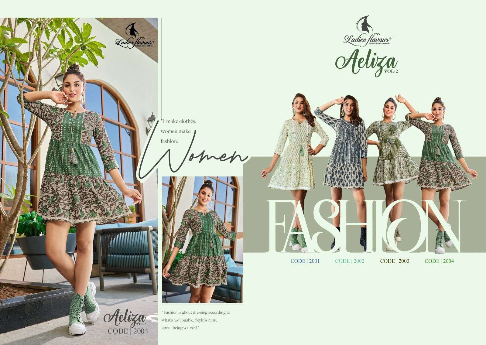 Aeliza Vol-2 By Ladies Flavour 2001 To 2004 Series Beautiful Stylish Fancy Colorful Casual Wear & Ethnic Wear Pure Cotton Print Tops At Wholesale Price
