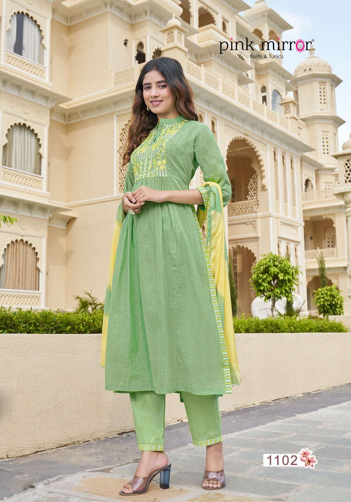 Fairytales By Pink Mirror 1101 To 1106 Series Beautiful Suits Colorful Stylish Fancy Casual Wear & Ethnic Wear Pure Cotton Dresses At Wholesale Price