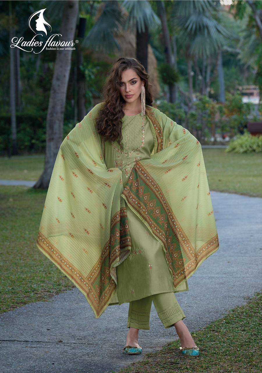 Mirza By Ladies Flavour 1001 To 1006 Series Festive Suits Beautiful Fancy Colorful Stylish Party Wear & Occasional Wear Modal Chanderi Dresses At Wholesale Price