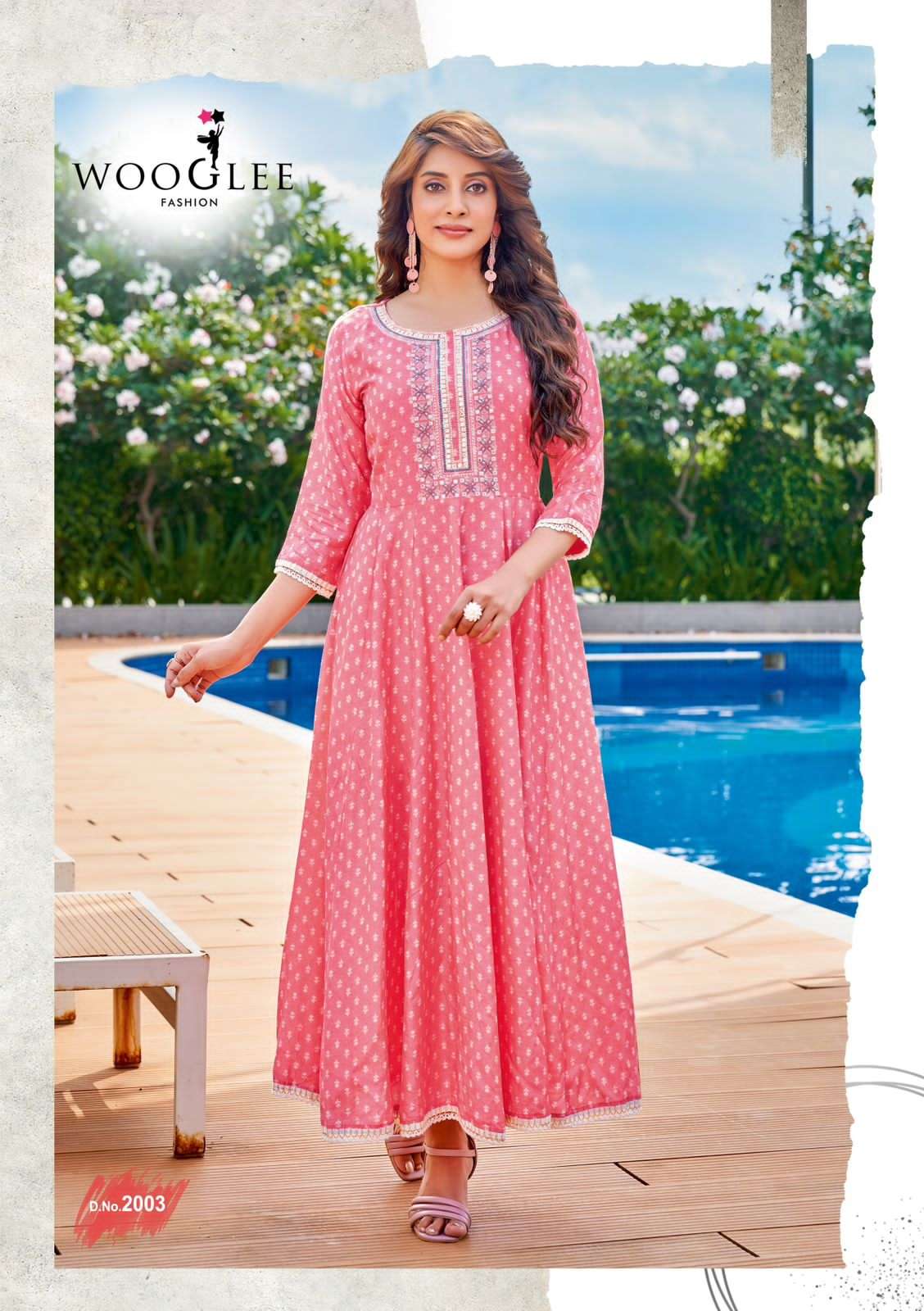 Avsar By Wooglee 2001 To 2006 Series Designer Stylish Fancy Colorful Beautiful Party Wear & Ethnic Wear Collection Rayon Print Gowns At Wholesale Price