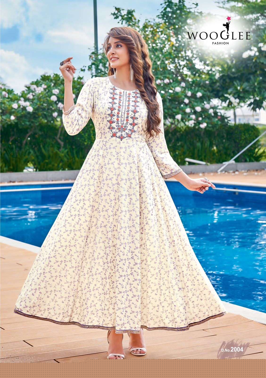 Avsar By Wooglee 2001 To 2006 Series Designer Stylish Fancy Colorful Beautiful Party Wear & Ethnic Wear Collection Rayon Print Gowns At Wholesale Price