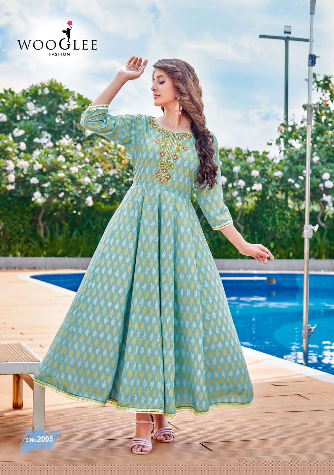 Avsar By Wooglee 2001 To 2006 Series Designer Stylish Fancy Colorful Beautiful Party Wear & Ethnic Wear Collection Rayon Print Gowns At Wholesale Price
