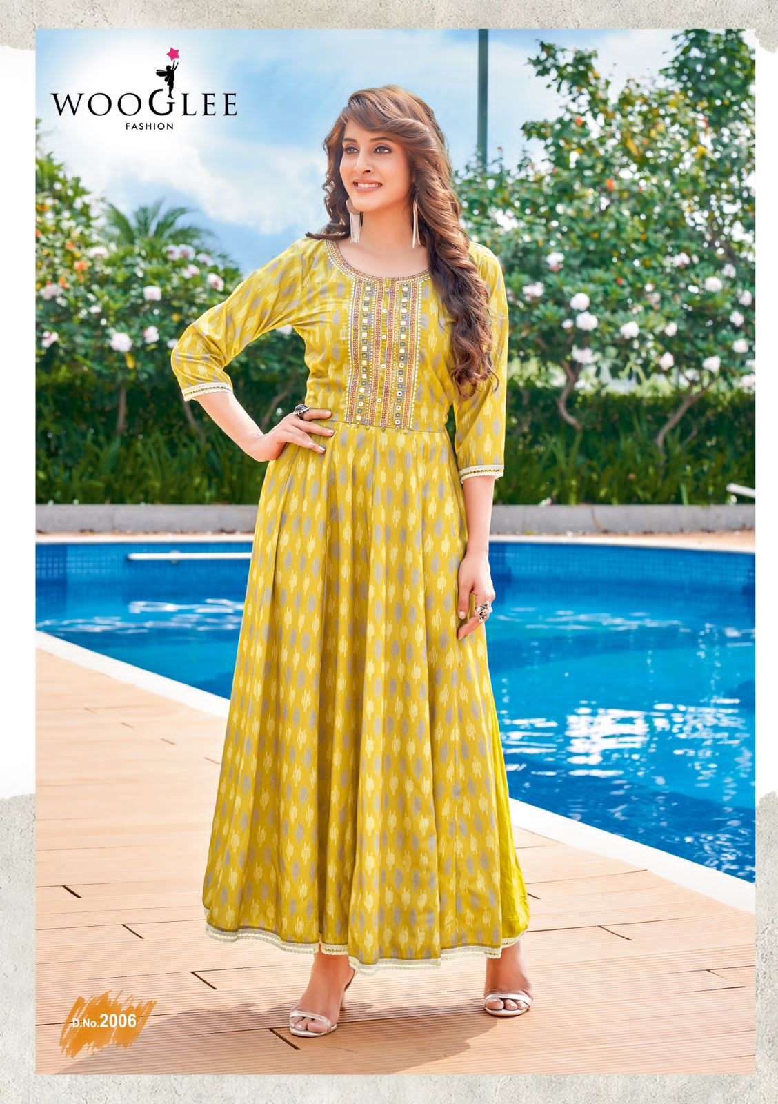 Avsar By Wooglee 2001 To 2006 Series Designer Stylish Fancy Colorful Beautiful Party Wear & Ethnic Wear Collection Rayon Print Gowns At Wholesale Price
