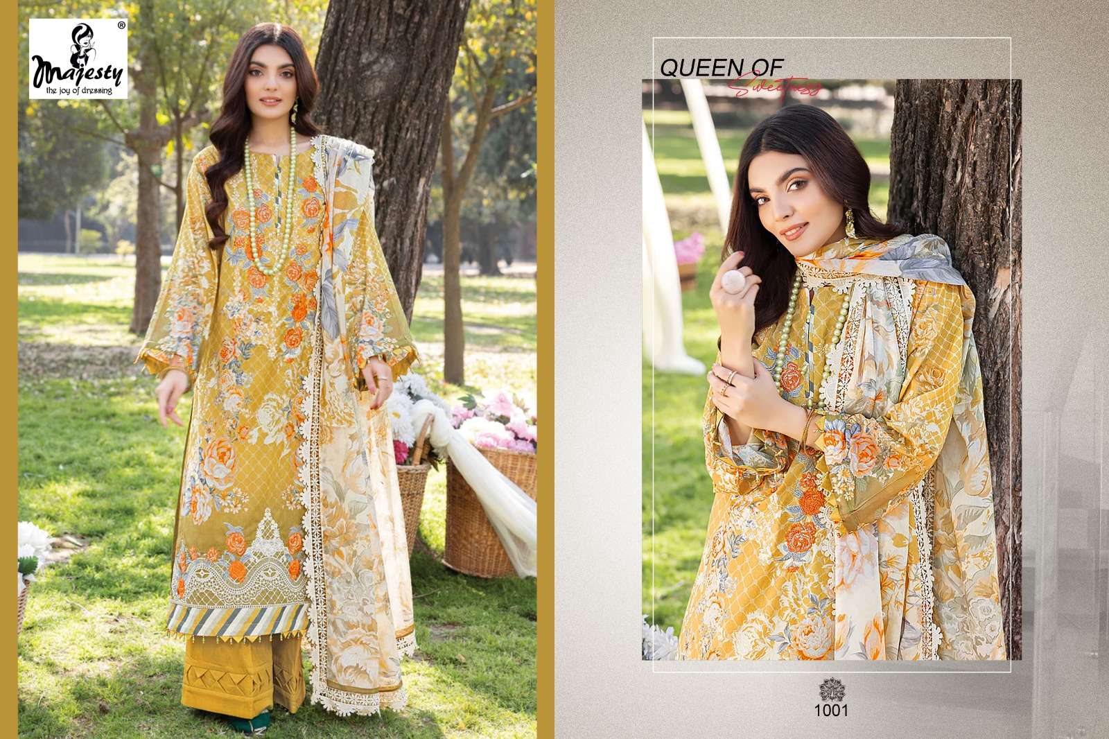 Firdous Vol-7 By Majesty 1001 To 1008 Series Pakistani Suits Beautiful Fancy Colorful Stylish Party Wear & Occasional Wear Jam Cotton With Embroidery Dresses At Wholesale Price