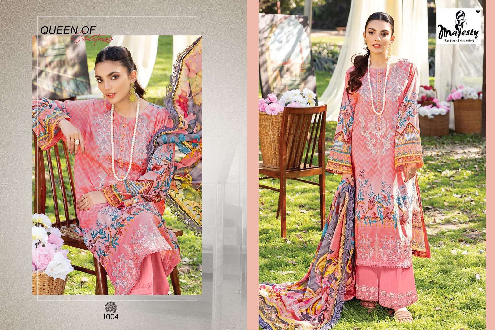 Firdous Vol-7 By Majesty 1001 To 1008 Series Pakistani Suits Beautiful Fancy Colorful Stylish Party Wear & Occasional Wear Jam Cotton With Embroidery Dresses At Wholesale Price