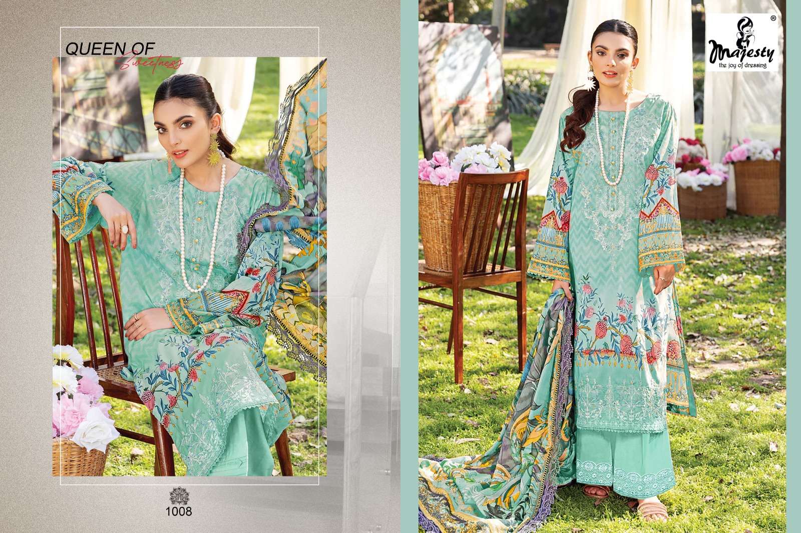 Firdous Vol-7 By Majesty 1001 To 1008 Series Pakistani Suits Beautiful Fancy Colorful Stylish Party Wear & Occasional Wear Jam Cotton With Embroidery Dresses At Wholesale Price