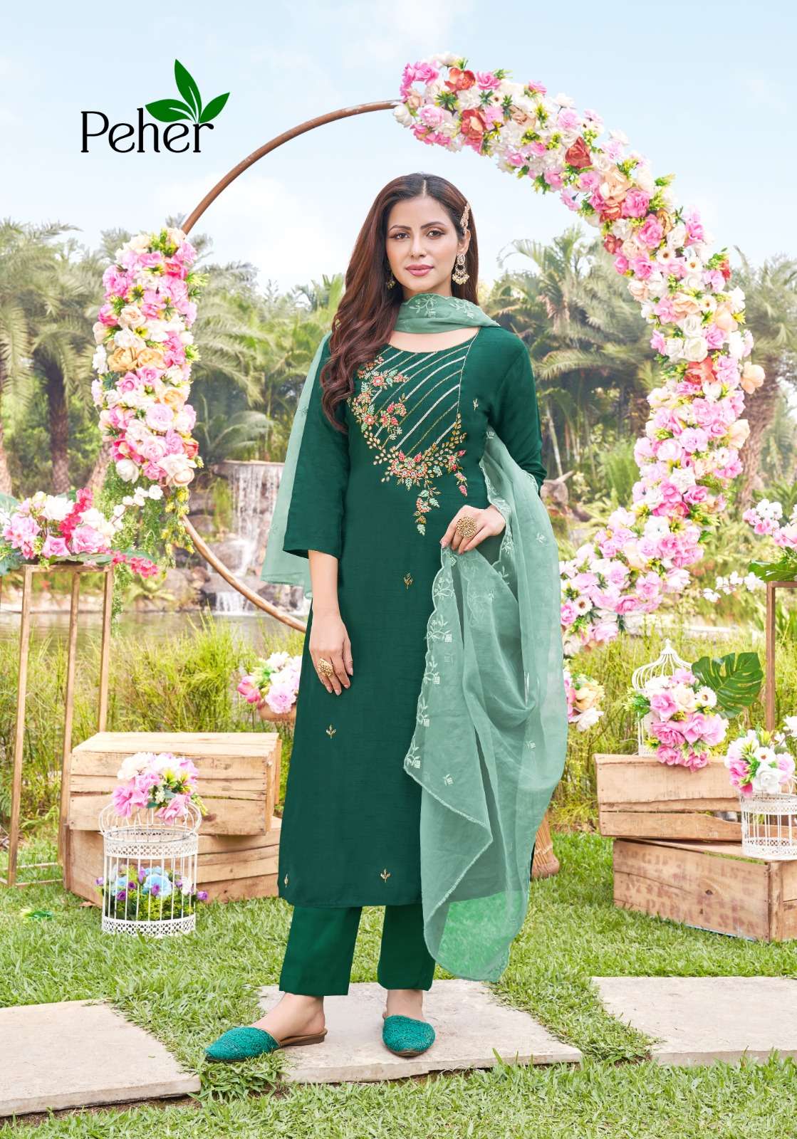 Blossom Vol-3 By Peher 1066 To 1070 Series Designer Festive Festive Suits Collection Beautiful Stylish Fancy Colorful Party Wear & Occasional Wear Modal Silk Print Dresses At Wholesale Price