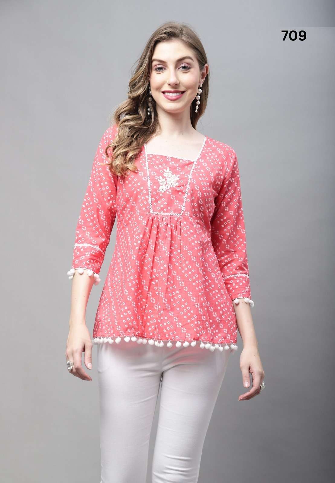 Nayra By Kaamiri Beautiful Stylish Fancy Colorful Casual Wear & Ethnic Wear Pure Cotton Tops At Wholesale Price