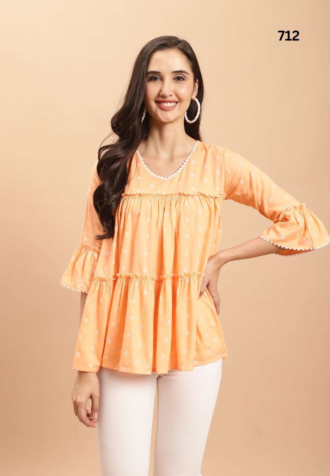 Nayra By Kaamiri Beautiful Stylish Fancy Colorful Casual Wear & Ethnic Wear Pure Cotton Tops At Wholesale Price