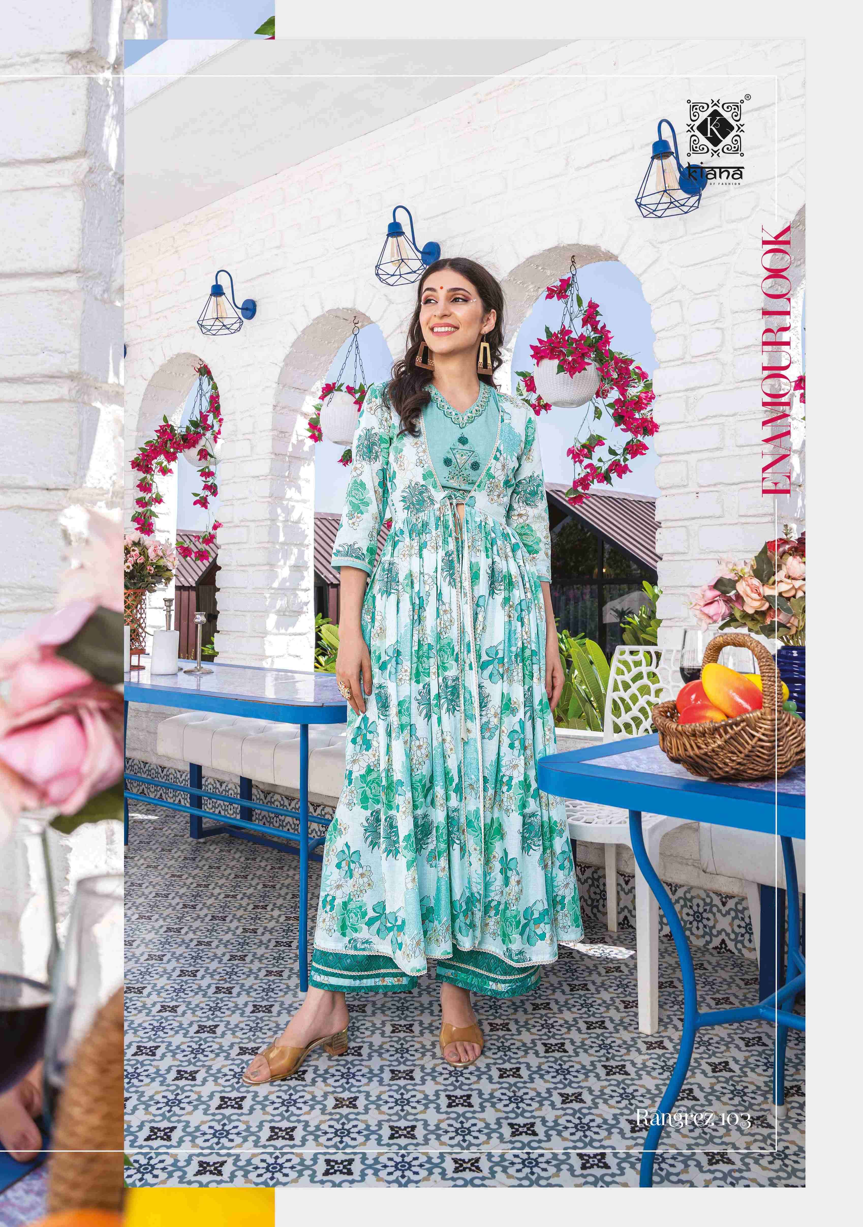 Rangrez By Kiana 101 To 106 Series Designer Stylish Fancy Colorful Beautiful Party Wear & Ethnic Wear Collection Pure Cotton Tops With Bottom At Wholesale Price