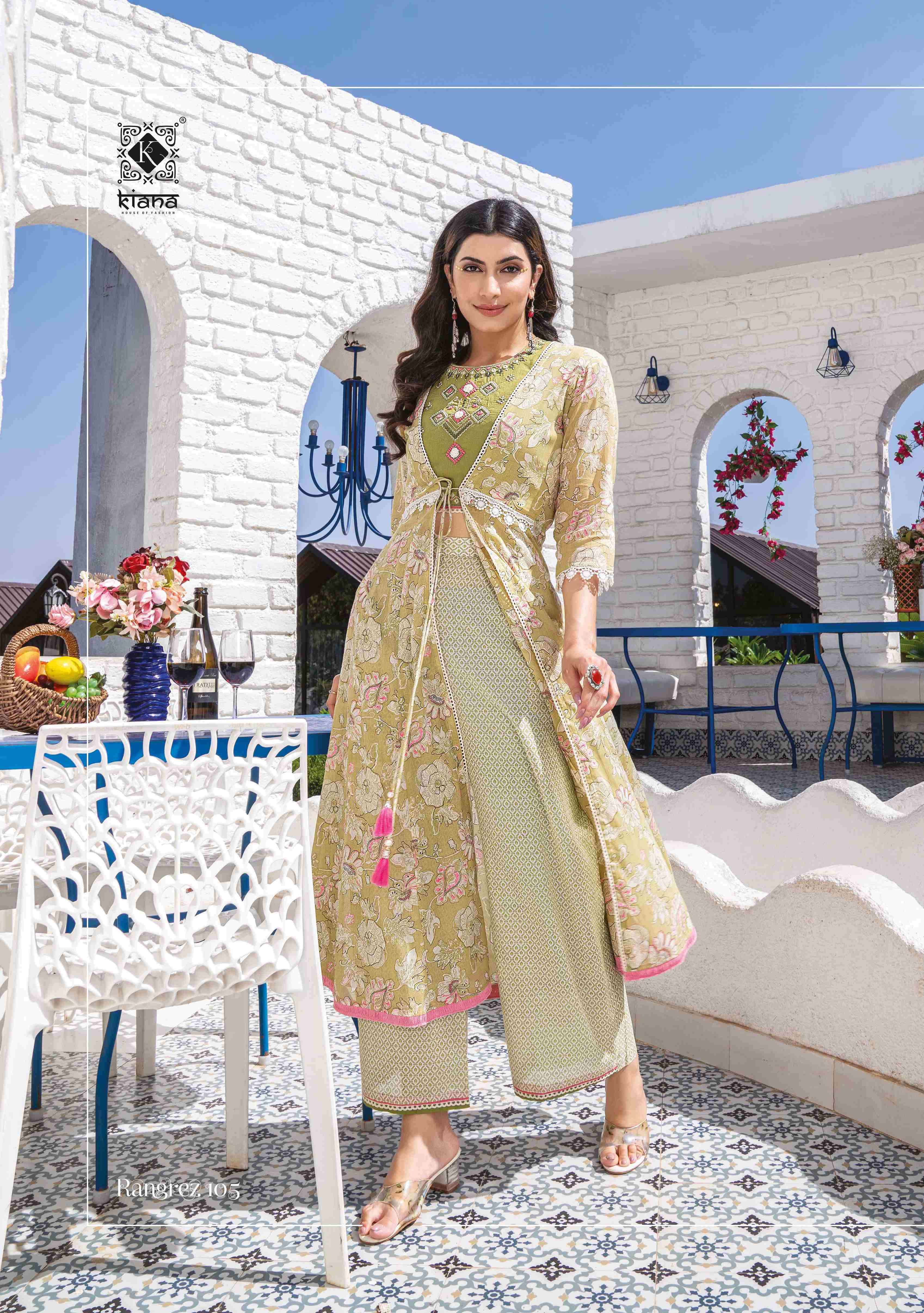 Rangrez By Kiana 101 To 106 Series Designer Stylish Fancy Colorful Beautiful Party Wear & Ethnic Wear Collection Pure Cotton Tops With Bottom At Wholesale Price