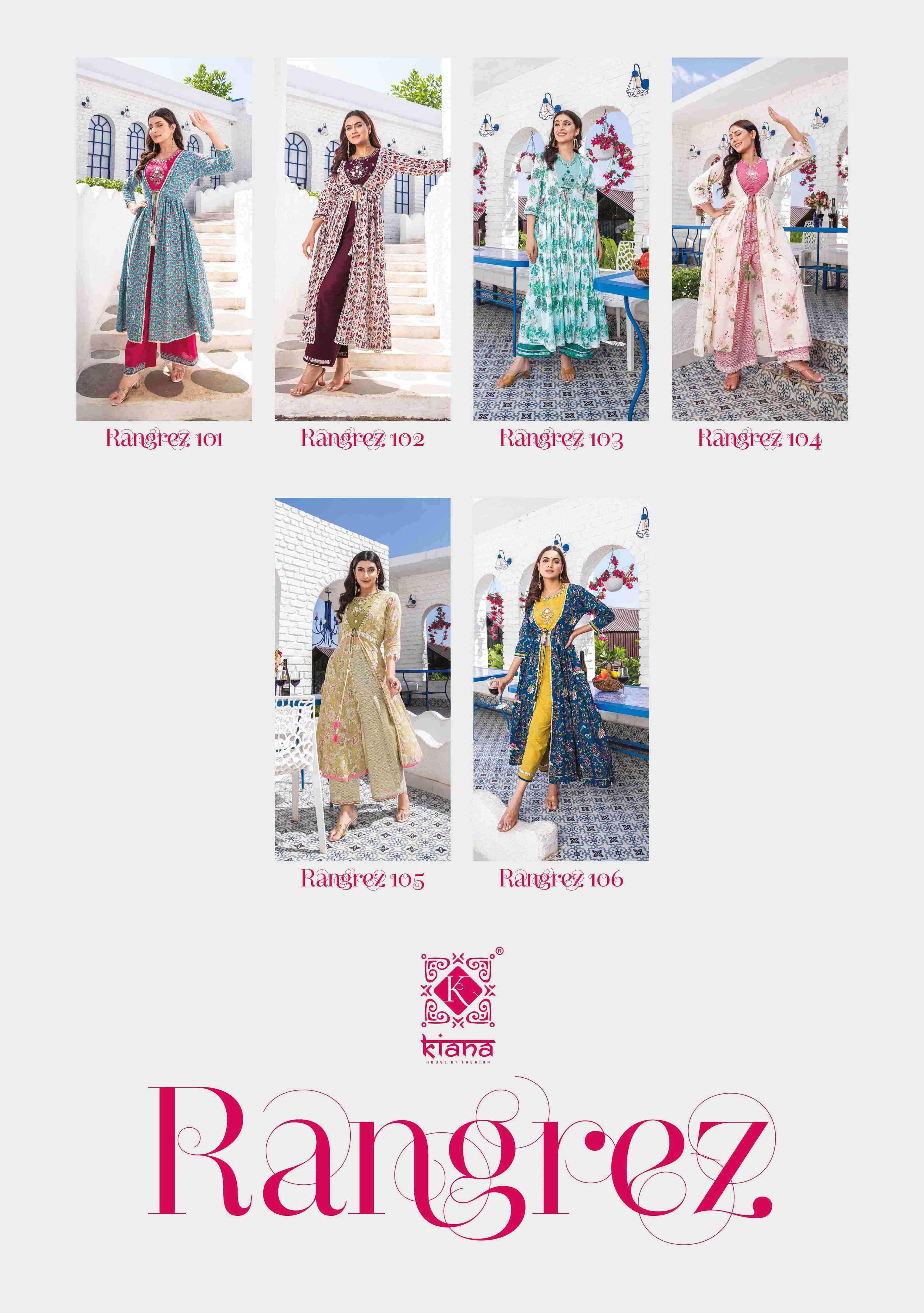 Rangrez By Kiana 101 To 106 Series Designer Stylish Fancy Colorful Beautiful Party Wear & Ethnic Wear Collection Pure Cotton Tops With Bottom At Wholesale Price