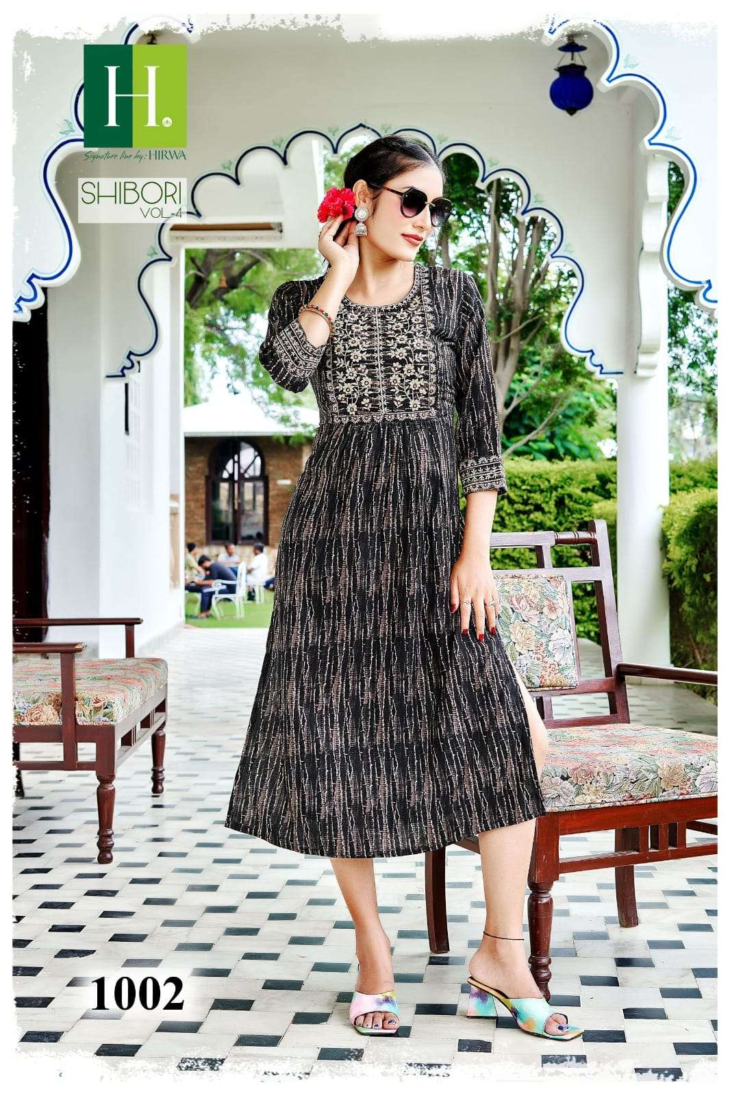 Shibori Vol-4 By Hirwa 1001 To 1008 Series Designer Stylish Fancy Colorful Beautiful Party Wear & Ethnic Wear Collection Rayon Foil Kurtis At Wholesale Price
