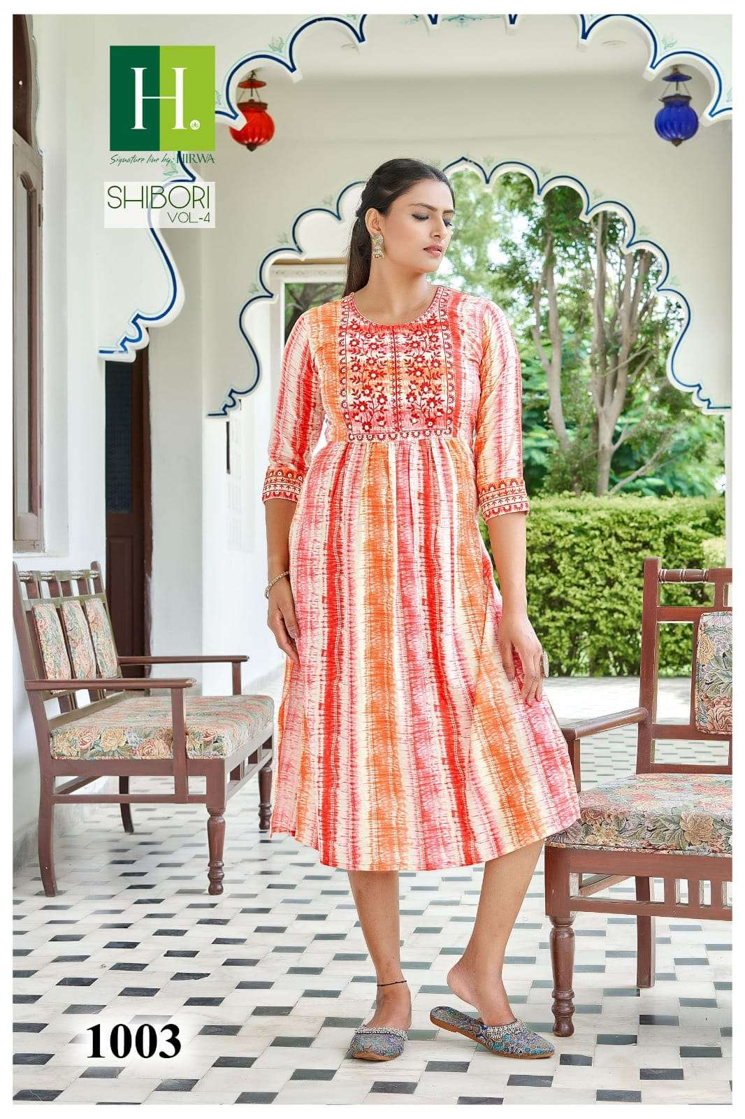 Shibori Vol-4 By Hirwa 1001 To 1008 Series Designer Stylish Fancy Colorful Beautiful Party Wear & Ethnic Wear Collection Rayon Foil Kurtis At Wholesale Price