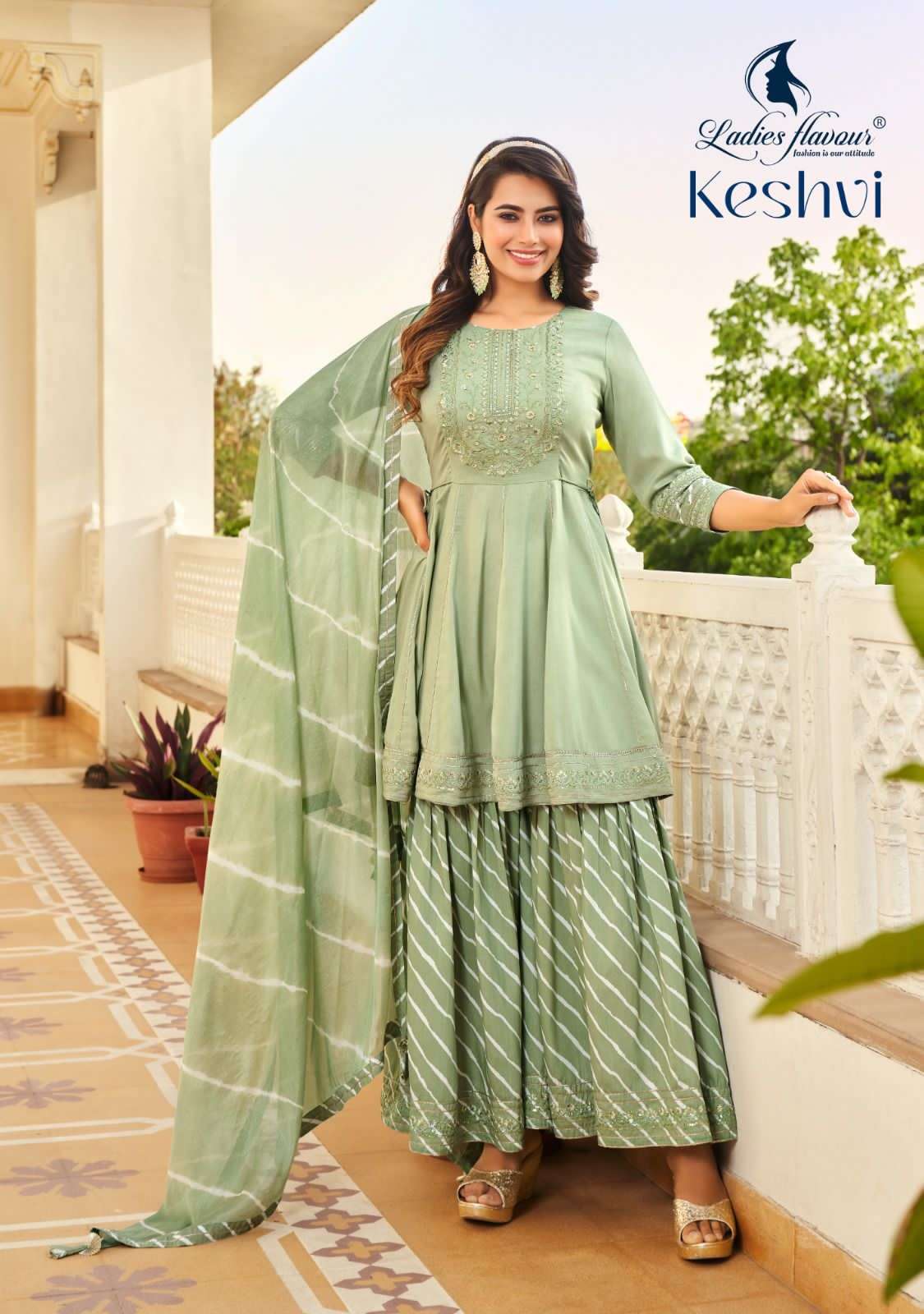 Keshvi By Ladies Flavour 2201 To 2204 Series Designer Festive Suits Collection Beautiful Stylish Fancy Colorful Party Wear & Occasional Wear Chinnon Silk Dresses At Wholesale Price