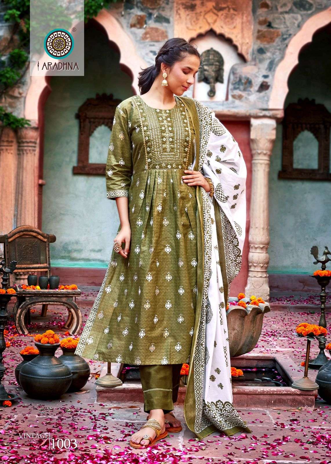 Vintage Vol-1 By Aradhna Fashion 1001 To 1008 Series Designer Festive Suits Collection Beautiful Stylish Fancy Colorful Party Wear & Occasional Wear Cotton Print Dresses At Wholesale Price