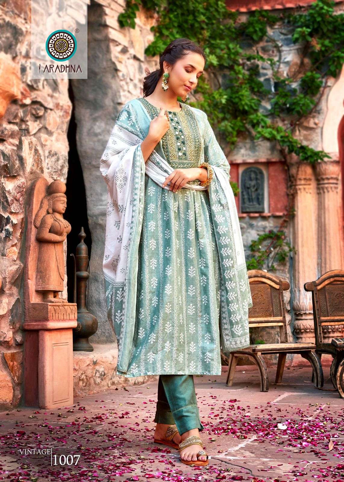 Vintage Vol-1 By Aradhna Fashion 1001 To 1008 Series Designer Festive Suits Collection Beautiful Stylish Fancy Colorful Party Wear & Occasional Wear Cotton Print Dresses At Wholesale Price