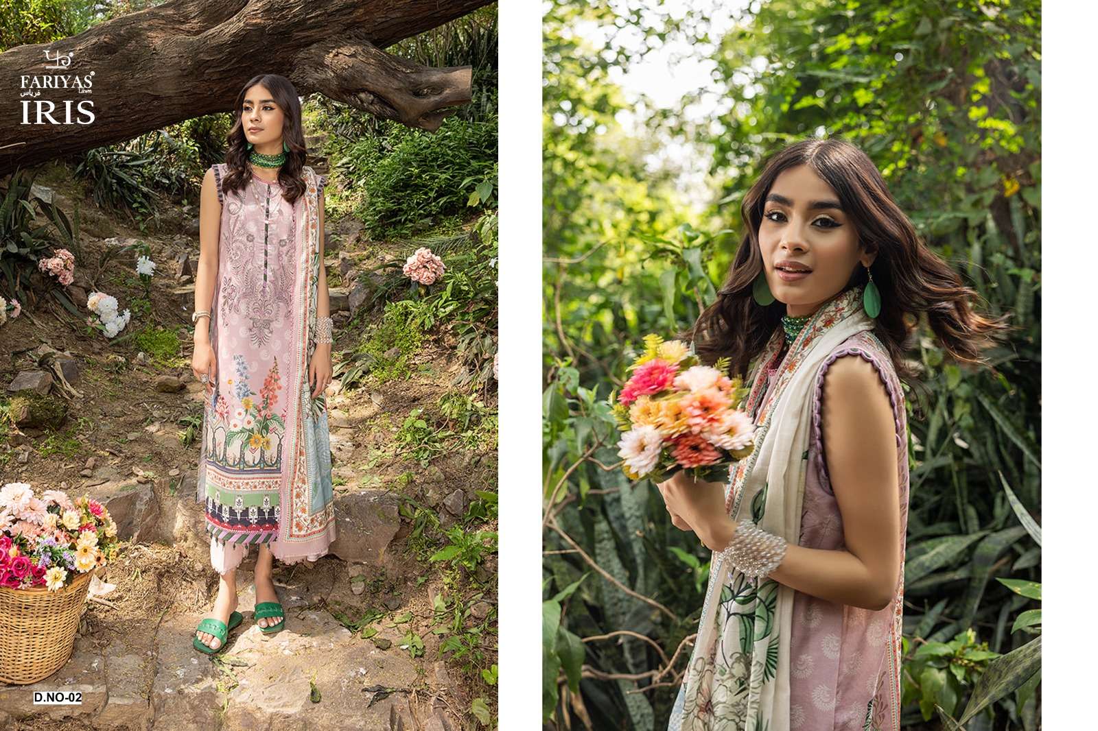 Iris By Fariyas Lawn 01 To 05 Series Pakistani Suits Collection Beautiful Stylish Fancy Colorful Party Wear & Occasional Wear Cambric Digital Print Dresses At Wholesale Price