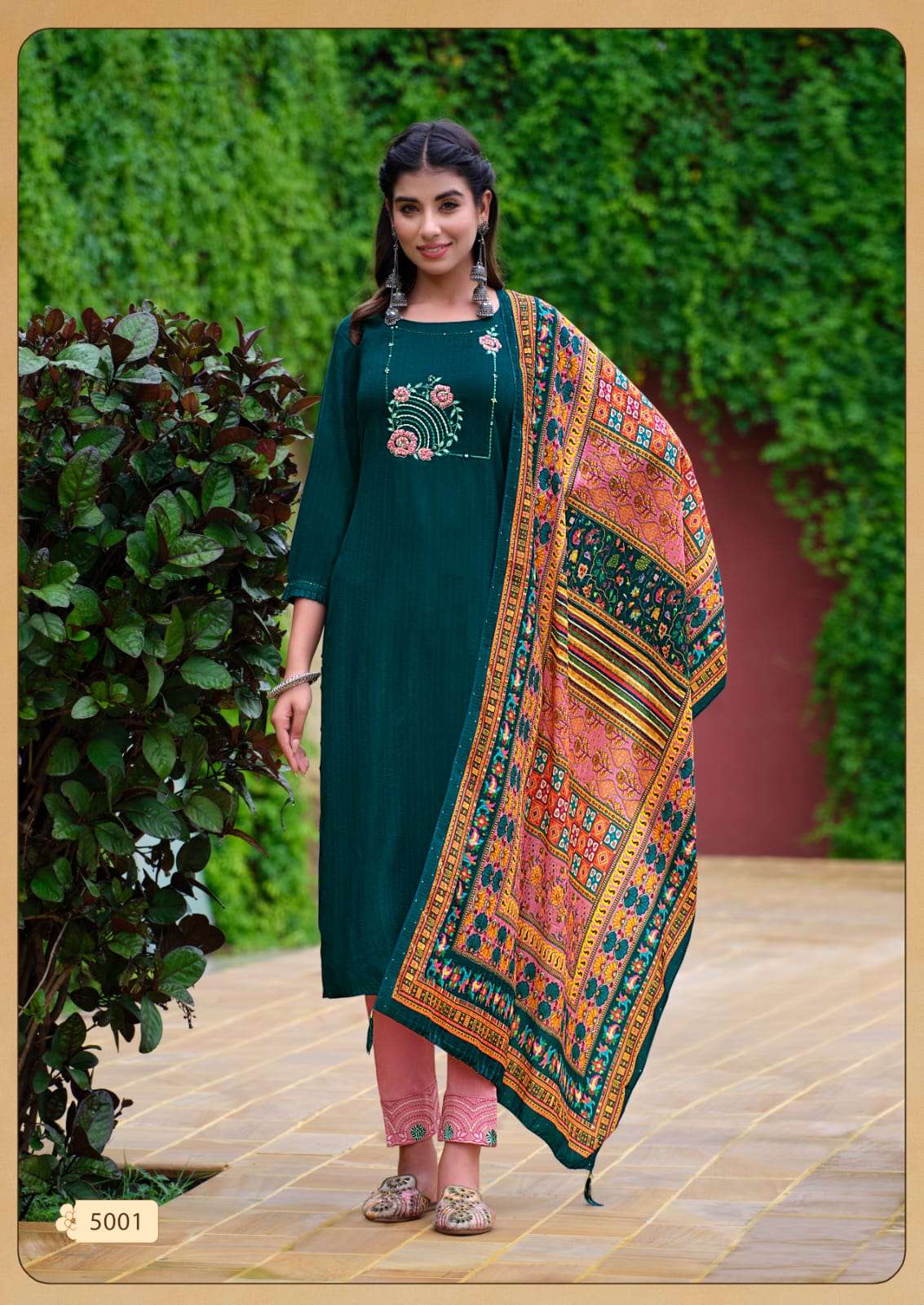 Bombay Beauty Vol-5 By Karissa 5001 To 5006 Series Designer Festive Suits Beautiful Fancy Colorful Stylish Party Wear & Occasional Wear Viscose Rayon Dresses At Wholesale Price