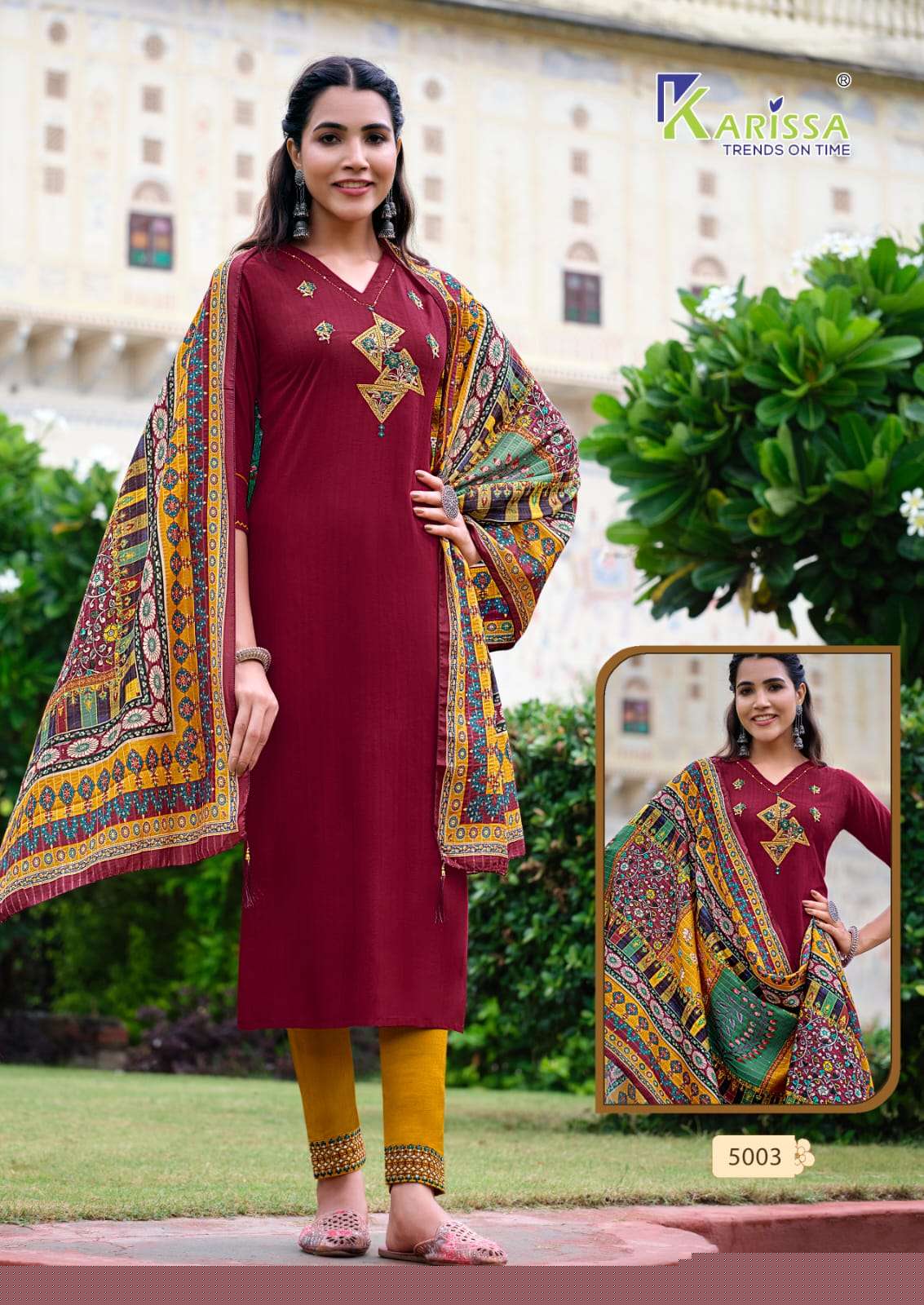 Bombay Beauty Vol-5 By Karissa 5001 To 5006 Series Designer Festive Suits Beautiful Fancy Colorful Stylish Party Wear & Occasional Wear Viscose Rayon Dresses At Wholesale Price