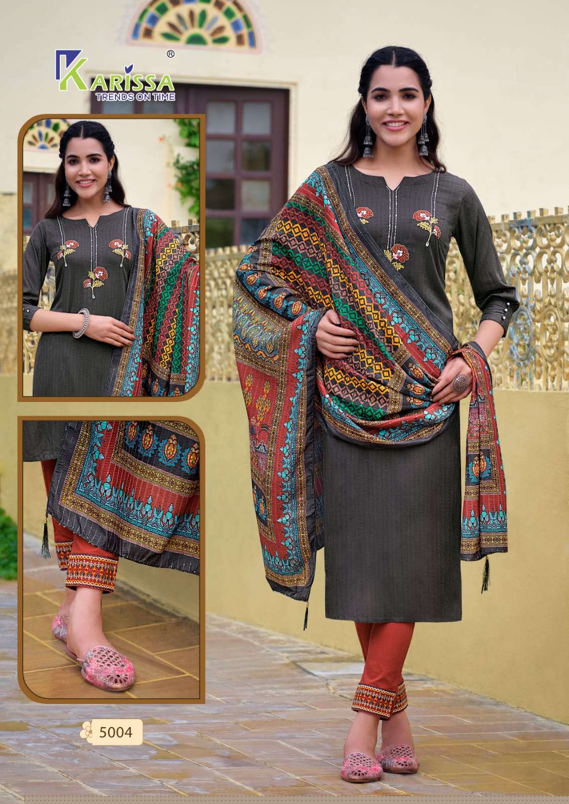 Bombay Beauty Vol-5 By Karissa 5001 To 5006 Series Designer Festive Suits Beautiful Fancy Colorful Stylish Party Wear & Occasional Wear Viscose Rayon Dresses At Wholesale Price
