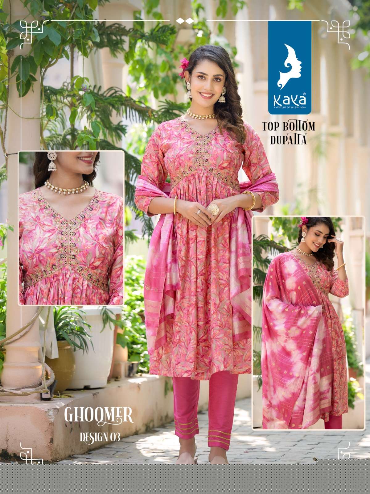 Ghoomer By Kaya 01 To 08 Series Designer Festive Suits Beautiful Fancy Colorful Stylish Party Wear & Occasional Wear Pure Chanderi Print Dresses At Wholesale Price